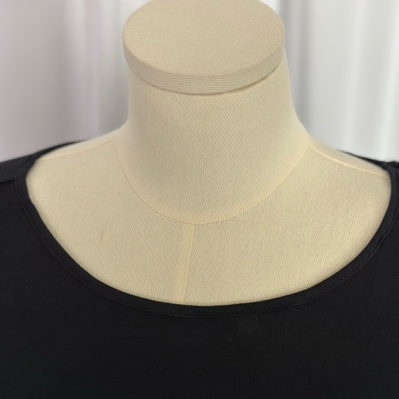 Bell France Black Blouse with Roll Tab Sleeve (731) - Picture 6 of 12